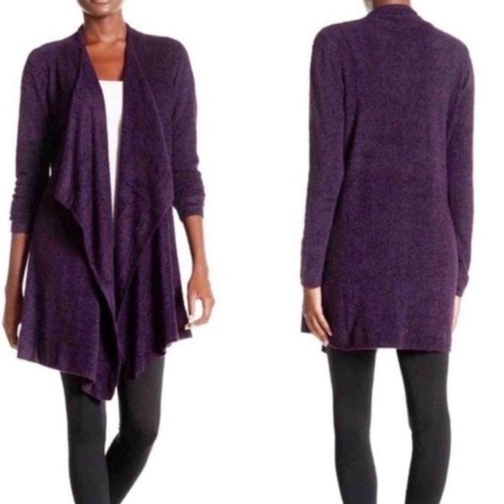 Barefoot Dreams Cozy Chic purple cardigan